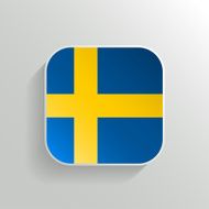 Vector Button - Sweden Flag Icon