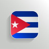 Vector Button - Cuba Flag Icon