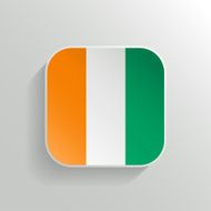 Vector Button - Cote d&#039;Ivoire Flag Icon