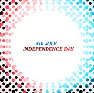 american independence day dottes circle design background vector