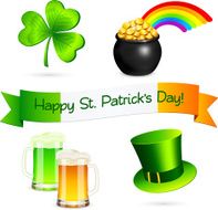 Saint Patrick&#039;s Day design elements set