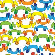 seamless pattern colored ribbon banners