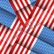 4th of july american flag background vector