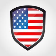 Shield with flag inside - United States