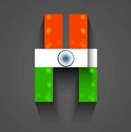 Tricolor flag holiday Happy Independence day design vector