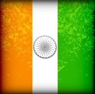 Happy Independence day tricolor flag grunge vector