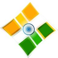 Style indian flag background vector
