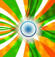 Indian flag beautiful stylish swirl wave illustration vector