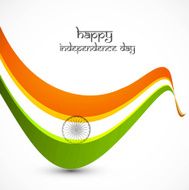 fantastic beautiful indian flag stylish wave vector