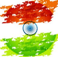 grunge indian flag tricolor stylish vector design