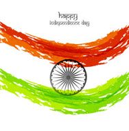Indian Republic day grunge flag wave vector design