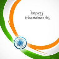 Indian Flag tricolor stylish wave background vector