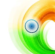 Indian flag stylish swirl wave beautiful vector