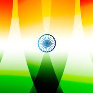indian flag stylish wave beautiful design vector