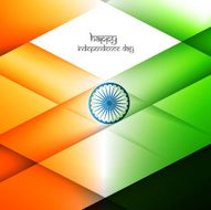 Happy Independence day Stylish creative tricolor flag background illustration