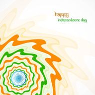 Creative swirl circle stylish indian flag design vector