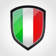 Shield with flag inside - Italy