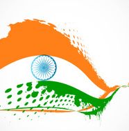 Fantastic stylish tricolor indian grunge flag vector illustration