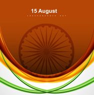 Independence day design colorful stylish wave vector