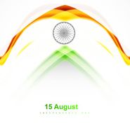 Fantastic colorful stylish indian flag wave vector