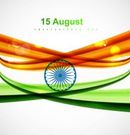 Shiny indian flag tricolor vector design art illustration