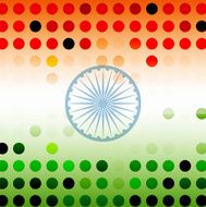 Indian flag in halftone style background vector illustration N2