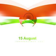 Stylish tricolor indian flag wave vector