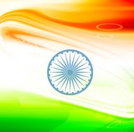 vector stylish indian flag wave design