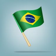 Brazil flag vector illustration N2