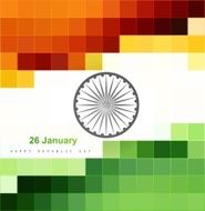beautiful indian flag mosaic background design