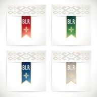 Ribbons set in the traditional colors of Belarus flag