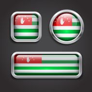 Abkhazia flag glass buttons