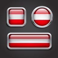 Austria flag glass buttons