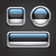 Estonia flag glass buttons