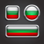 Bulgaria flag glass buttons