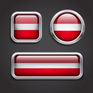Latvia flag glass buttons