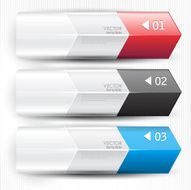 Colorful bookmarks arrows banners