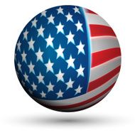 American flag Sphere