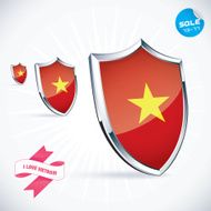 I Love Vietnam Flag Illustration