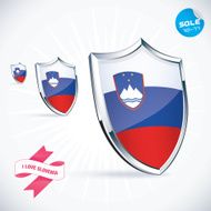 I Love Slovenia Flag Illustration