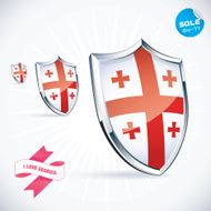 I Love Georgia Flag Illustration