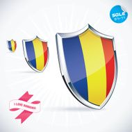 I Love Romania Flag Illustration