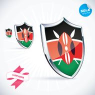 I Love Kenya Flag Illustration
