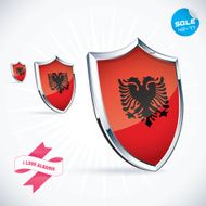I Love Albania Flag Illustration