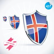 I Love Iceland Flag Illustration