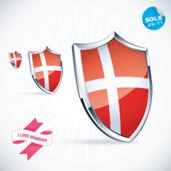 I Love Denmark Flag Illustration