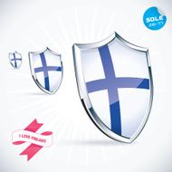 I Love Finland Flag Illustration