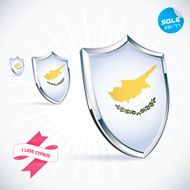 I Love Cyprus Flag Illustration