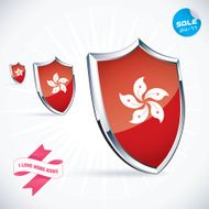 I Love Hong Kong Flag Illustration