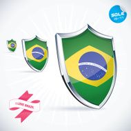 I Love Brazil Flag Illustration